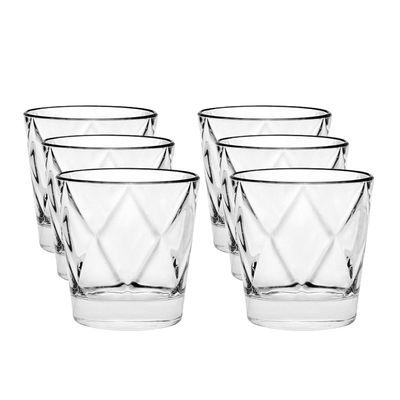 6x Luxe drinkglazen/waterglazen transparant 290 ml Concerto