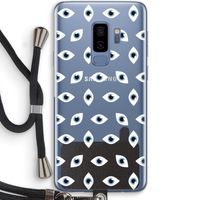 Eyes pattern: Samsung Galaxy S9 Plus Transparant Hoesje met koord