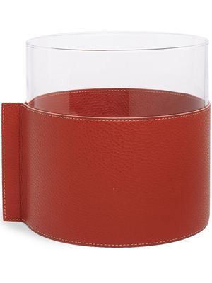 Poltrona Frau porte-monnaie en cuir à logo embossé - Rouge