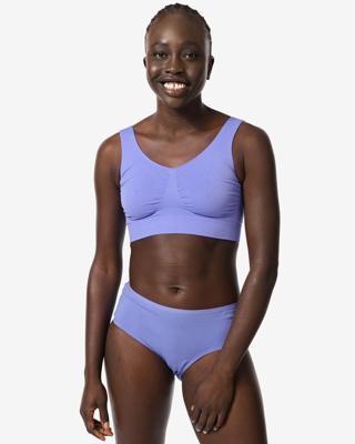 HEMA Dameshipster Katoen Met Kant Blauw (blauw)