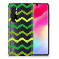 Xiaomi Mi Note 10 Lite TPU bumper Zigzag Groen - thumbnail