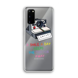 Smile: Samsung Galaxy S20 Transparant Hoesje
