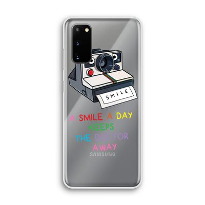Smile: Samsung Galaxy S20 Transparant Hoesje