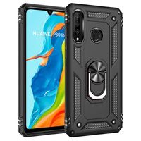 Huawei P30 Lite Defender Series Hybrid Case - Zwart