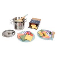 Small Foot - houten speeleten pasta chef set, 19dlg.
