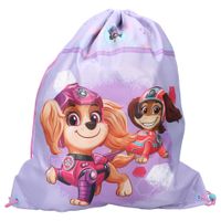 Paarse Paw Patrol sport gymtas / rugzak 44 x 37 cm voor kinderen - thumbnail