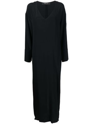 Federica Tosi robe longue à col v - Noir