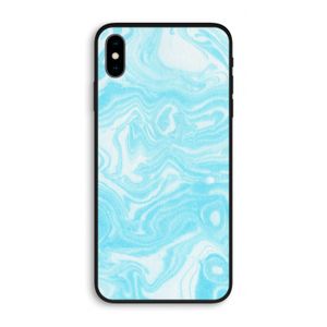 Waterverf blauw: iPhone XS Max Biologisch afbreekbaar hoesje