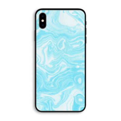 Waterverf blauw: iPhone XS Max Biologisch afbreekbaar hoesje