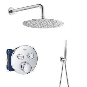 Grohe Grohtherm Smartcontrol chroom inbouw doucheset met 20cm regendouche en wandarm