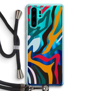 Colored Zebra: Huawei P30 Pro Transparant Hoesje met koord