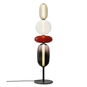 Bomma Pebbles Large Vloerlamp - Configuratie 3 - Zwart, wit - rood