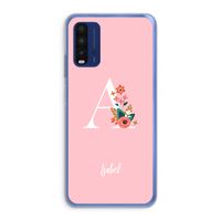 Pink Bouquet: Xiaomi Redmi 9T Transparant Hoesje