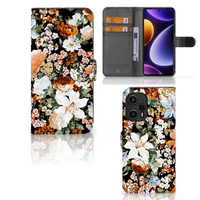 Hoesje voor Xiaomi Poco F5 Dark Flowers - thumbnail