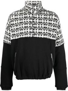 44 LABEL GROUP sweat à empiècements contrastants - Noir