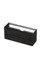 Onderkast INK 2 laden greeploos met houten keerlijst 120 cm x 40 cm x 52 cm Houtskool eiken 1257038 Onderkast INK 2 laden greeploos met houten keerlijst 120 cm x 40 cm x 52 cm Houtskool eiken 1257038