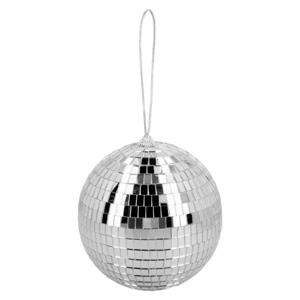 Disco spiegel bal - rond - zilver - Dia 15 cm - Seventies/eighties thema versiering