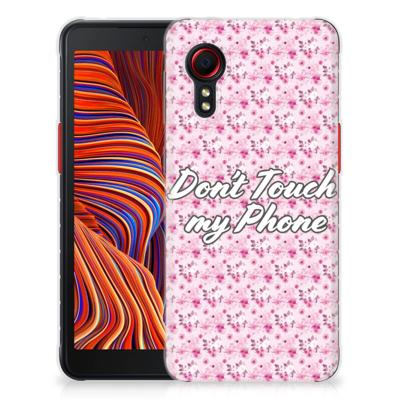 Samsung Galaxy Xcover 5 Silicone-hoesje Flowers Pink DTMP Samsung Galaxy Xcover 5 Silicone-hoesje Flowers Pink DTMP