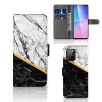 Samsung S10 Lite | Bookcase | Marmer Wit Zwart - Origineel Cadeau Man