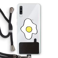 Spiegelei: Samsung Galaxy A70 Transparant Hoesje met koord