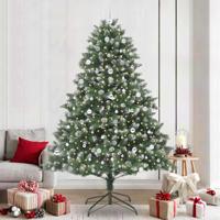 VidaXL Kunstkerstboom met 300 led groen 240 cm pvc en plastic en staal