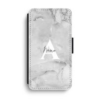 Ivory Marble: iPhone XS Max Flip Hoesje