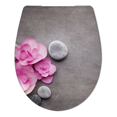 Toiletzitting Cedo Multi | Sofclose met quick-release | Universeel | Duroplast | Orchid & stones