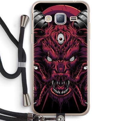 Hell Hound and Serpents: Samsung Galaxy J3 (2016) Transparant Hoesje met koord