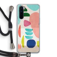 Bold Rounded Shapes: OnePlus Nord Transparant Hoesje met koord