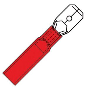 Waterdichte Föhnvlaksteker 6,3x0,8mm voor draad 0,5-1,5 mm2