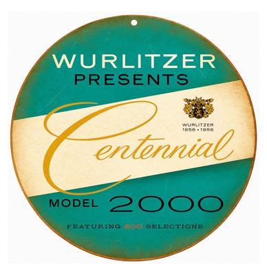 Wurlitzer 2000 Promotie Bord Wurlitzer 2000 Promotie Bord