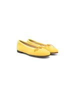 Prosperine Kids ballerines 10 mm en daim à détail de nœud - Jaune