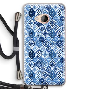 Blauw motief: HTC U Play Transparant Hoesje met koord