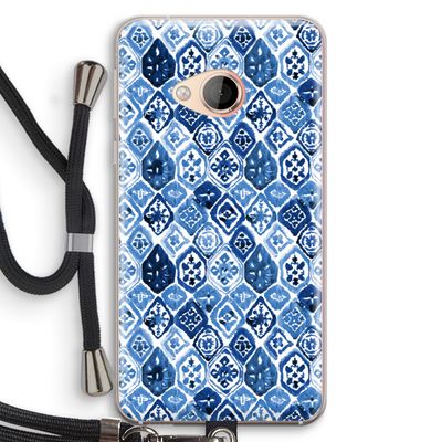 Blauw motief: HTC U Play Transparant Hoesje met koord