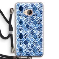 Blauw motief: HTC U Play Transparant Hoesje met koord