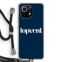 Topvent Navy: Xiaomi Mi 11 Transparant Hoesje met koord