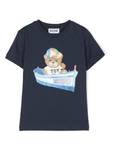 Moschino Kids t-shirt à logo imprimé - Bleu