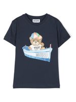 Moschino Kids t-shirt à logo imprimé - Bleu - thumbnail