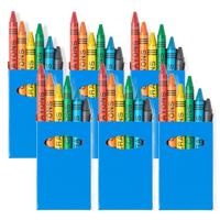 Waskrijtjes 6x stuks gekleurd - 6x pakjes - Kinderfeestje - Krijtjes - Tekenmateriaal Waskrijtjes 6x stuks gekleurd - 6x pakjes - Kinderfeestje - Krijtjes - Tekenmateriaal