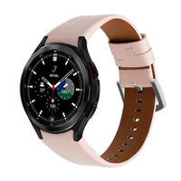 leren bandje - Lichtroze - Samsung Galaxy Watch 4 Classic - 42mm & 46mm