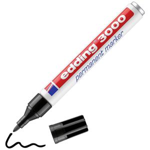 Edding 3000 4-3000-1-1001 Permanent marker Zwart Watervast: Ja