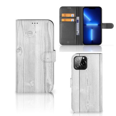 iPhone 13 Pro Max | Book Style Case | White Wood