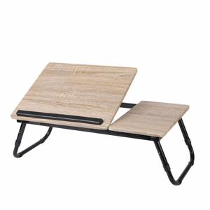 Laptoptafel / schoottafel / bedtafel - hout - metaal - 58 x 38 x 25 cm