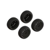 Arrma - dBoots '2-HO' Tire Set Glued (Black) (2 Pairs): Typhon Grom (ARA550114)