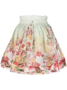 ZIMMERMANN minijupe Wonderland à fleurs - Vert