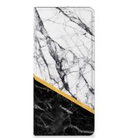 OPPO X6 Pro | Standcase | Marmer Wit Zwart - Origineel Cadeau Man