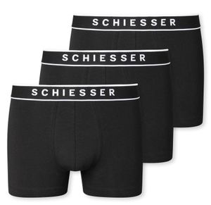 Schiesser Boxershorts 95/5 zwart 3-pack