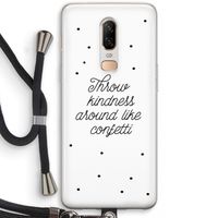 Confetti: OnePlus 6 Transparant Hoesje met koord Confetti: OnePlus 6 Transparant Hoesje met koord