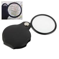 10 stuks 5 X 50mm Vergrootglas Pocket vouwen Vergrootglas Loupe zak Spiegel(Black)