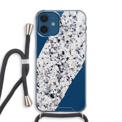 Gespikkelde marmer: iPhone 12 mini Transparant Hoesje met koord